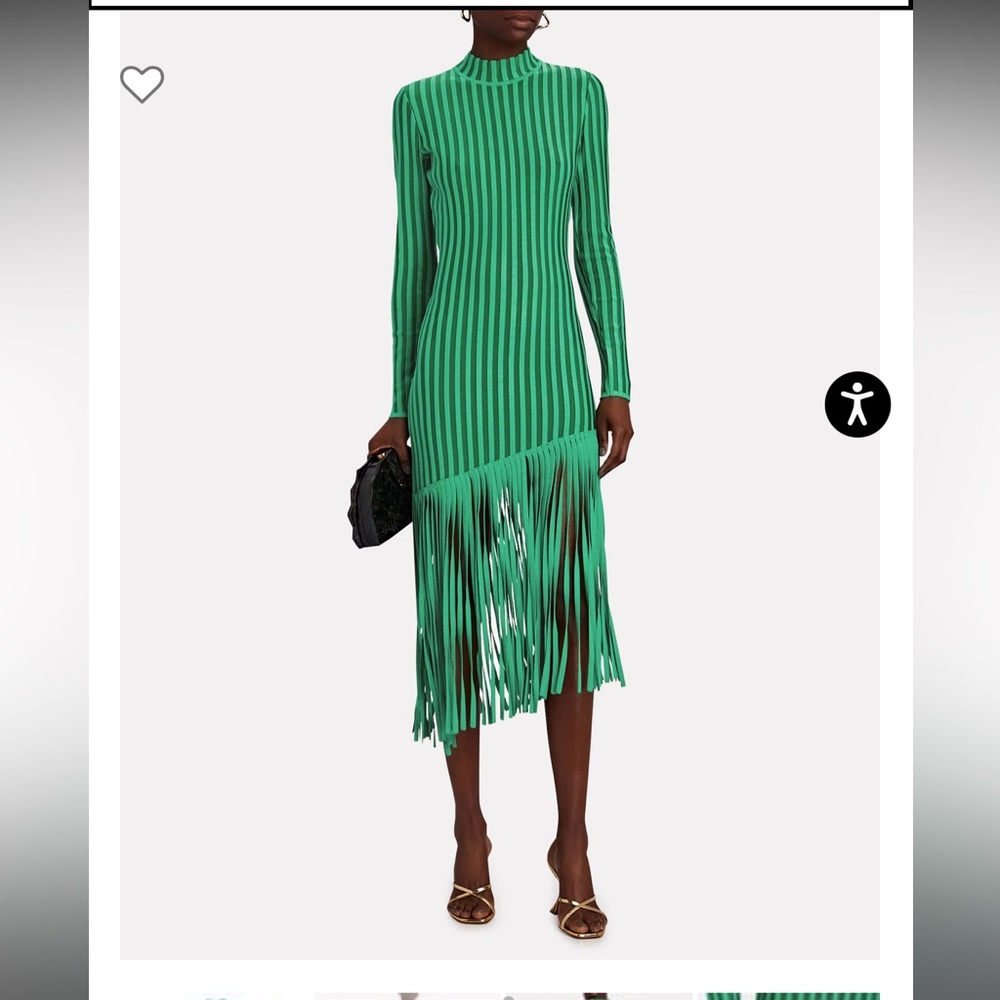 Ronny Kobo Adkins Knit Fringe Midi Dress